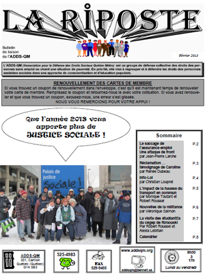 Riposte Février 2013